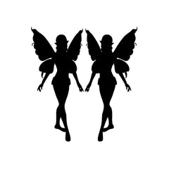 Fairy Stand Post Mirror vinyl decal sticker