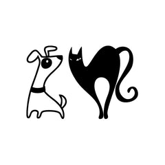 Fight Cat Versus Dog vinyl decal sticker