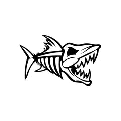 Fish Bone Bite vinyl decal sticker