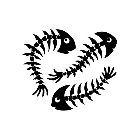 Fish Bone Cute vinyl decal sticker