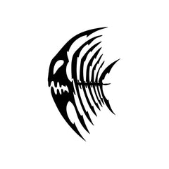Fish Bone Monster vinyl decal sticker