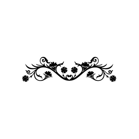 Flower Decoration Down vinyl decal sticker