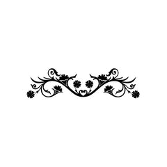 Flower Decoration Down vinyl decal sticker