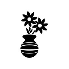 Flower In Vase vinyl decal sticker