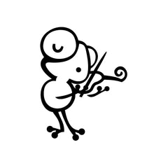 Frog Violin Player vinyl decal sticker