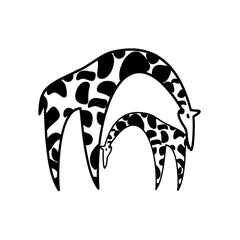 Giraffe Mother Love Art vinyl decal sticker