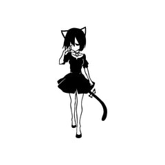 Girl Cat Cosplay Lost Way vinyl decal sticker