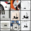 Girl Cat Cosplay Stretch Out vinyl decal sticker where you can apply