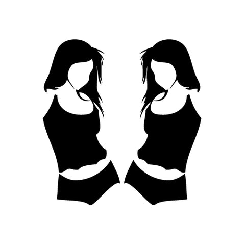 Girl Sport Beauty Outline vinyl decal sticker