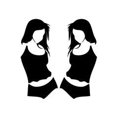 Girl Sport Beauty Outline vinyl decal sticker