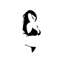 Girl Swimsuit Post vinyl decal sticker