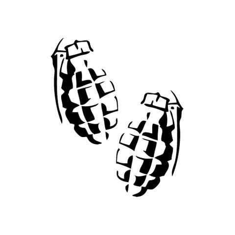 Grenade Weapon Mirror vinyl decal sticker