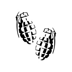Grenade Weapon Mirror vinyl decal sticker