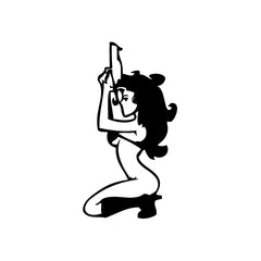 Gun Shooter Sexy vinyl decal sticker