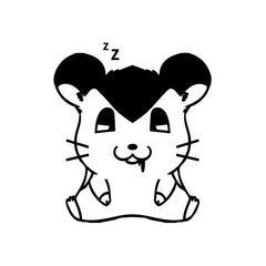 Hamster Sleep Deep vinyl decal sticker