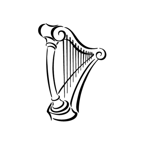 Harp Instrument vinyl decal sticker