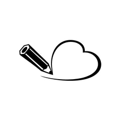 Heart Draw Love To You vinyl decal sticker
