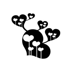 Heart Growing Love Art vinyl decal sticker