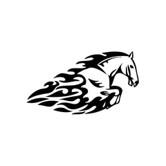 Horse Flame Race vinyl decal sticker