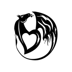 Horse Love Icon vinyl decal sticker