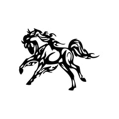 Horse Wild Run Flame vinyl decal sticker