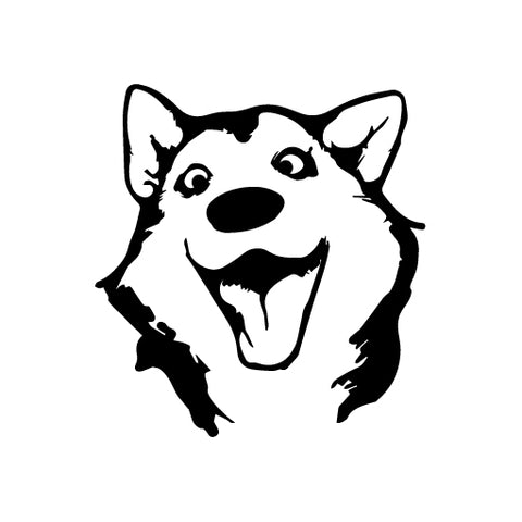 Husky Funny Face Laugh vinyl decal sticker