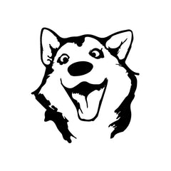 Husky Funny Face Laugh vinyl decal sticker