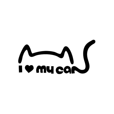 I Love My Car Sign vinyl decal sticker