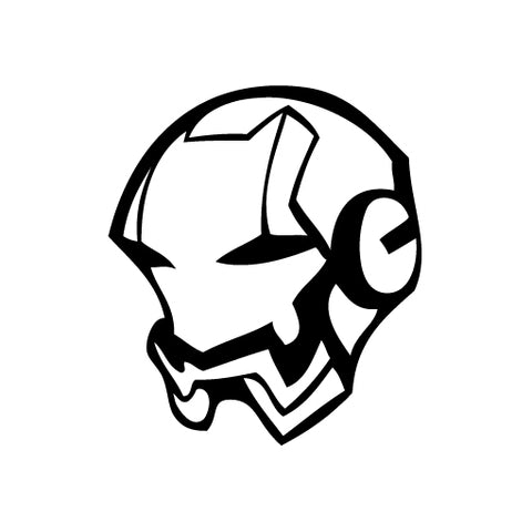 Iron Man Head Icon vinyl decal sticker