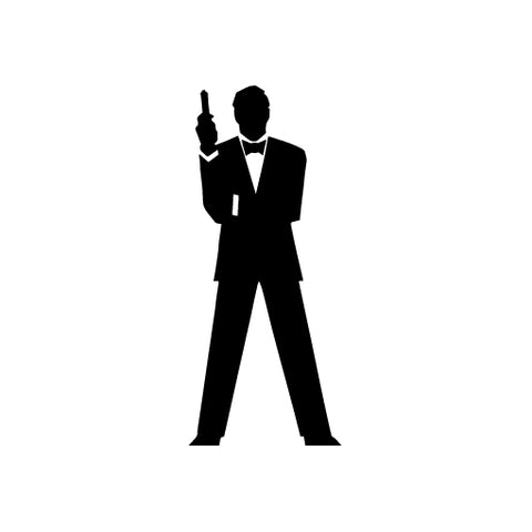 James Bond Gun Post vinyl decal sticker