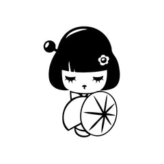 Japanese Doll Furisode vinyl decal sticker