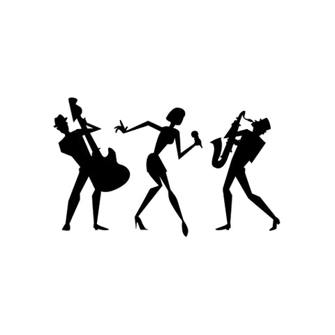 Jazz Musician Team vinyl decal sticker