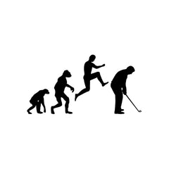 Jump Evolution Golf Player vinyl decal sticker