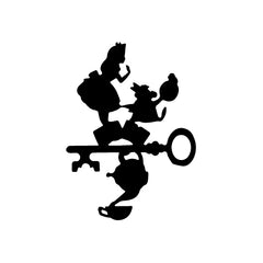 Key Mystery Alice Wonderland vinyl decal sticker