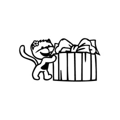 Kitty Gift Box vinyl decal sticker