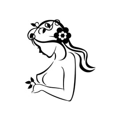 Lady Fashion Art vinyl decal sticker