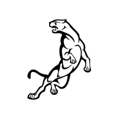 Leopard Jump vinyl decal sticker