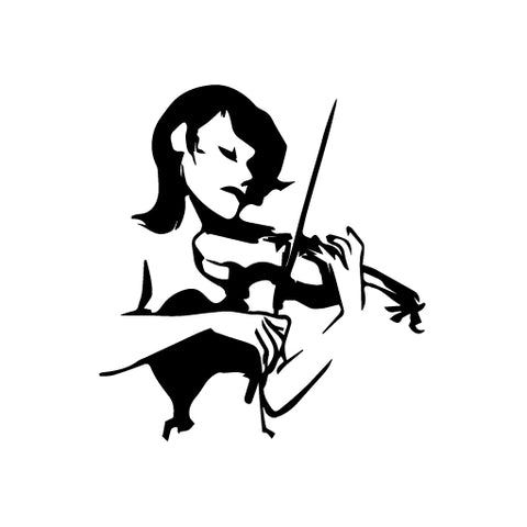Lindsey Modern Violinist vinyl decal sticker