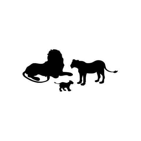 Lion Family Enjoy Life vinyl decal sticker