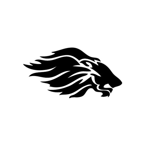 Lion Flame Run Mascot vinyl decal sticker