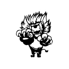 Lion Jump Out vinyl decal sticker