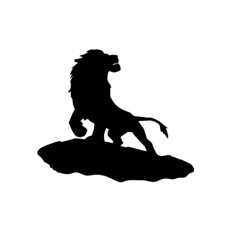 Lion King On Rock vinyl decal sticker