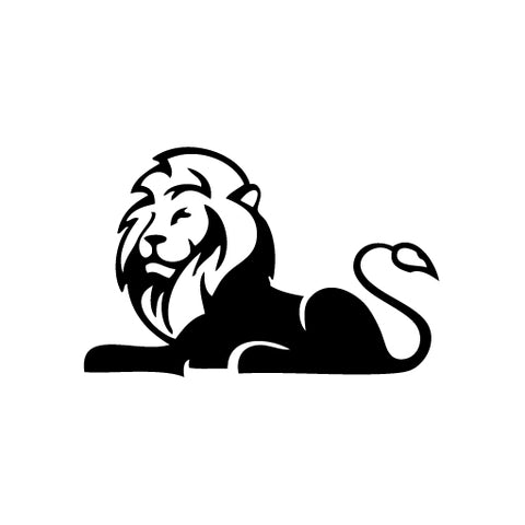Lion Sit Post vinyl decal sticker
