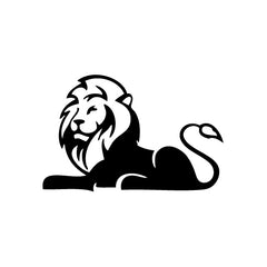 Lion Sit Post vinyl decal sticker
