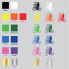 Love Biking vinyl decal sticker choice of color