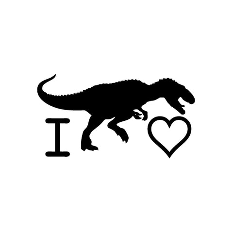 Love Dinosaur vinyl decal sticker