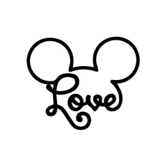 Love Mickey Signature vinyl decal sticker