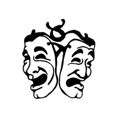 Mask Comedy Tragedy Side vinyl decal sticker