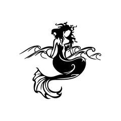 Mermaid Wave Birth vinyl decal sticker