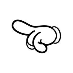Mickey Hand Point Mouse vinyl decal sticker